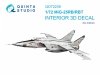 Quinta Studio QD72208 MiG-25RB/MiG-25RBT 3D-Printed & coloured Interior on decal paper (ICM) 1/72